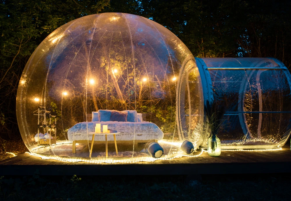 living in a bubble tent